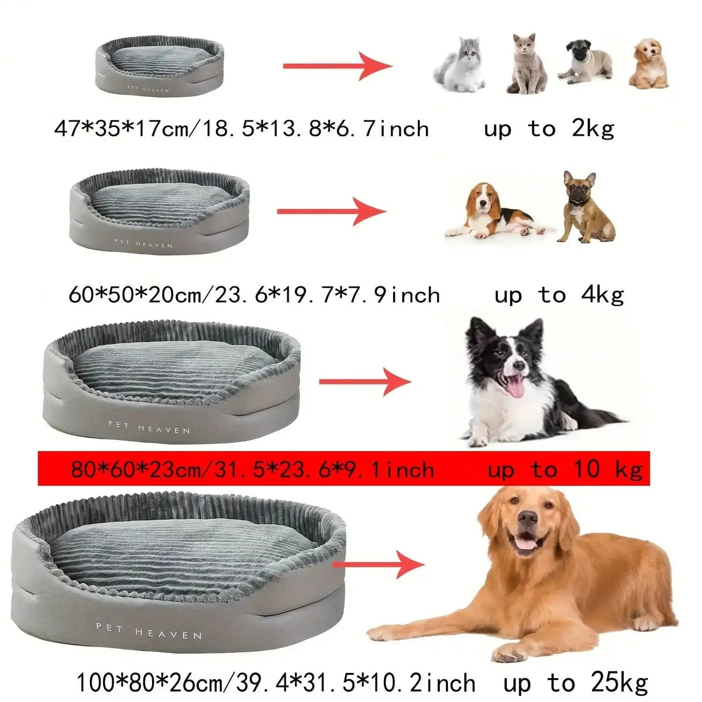 Machine-Washable Soft & Cozy Pet Bed – All-Season Dog & Cat House With Warm Mat | Plush Comfort, Winter Essential & Perfect Christmas Gift For Small/Medium/Large Pets, Indoor Outdoor Use - Barking & Purrfectly Happy