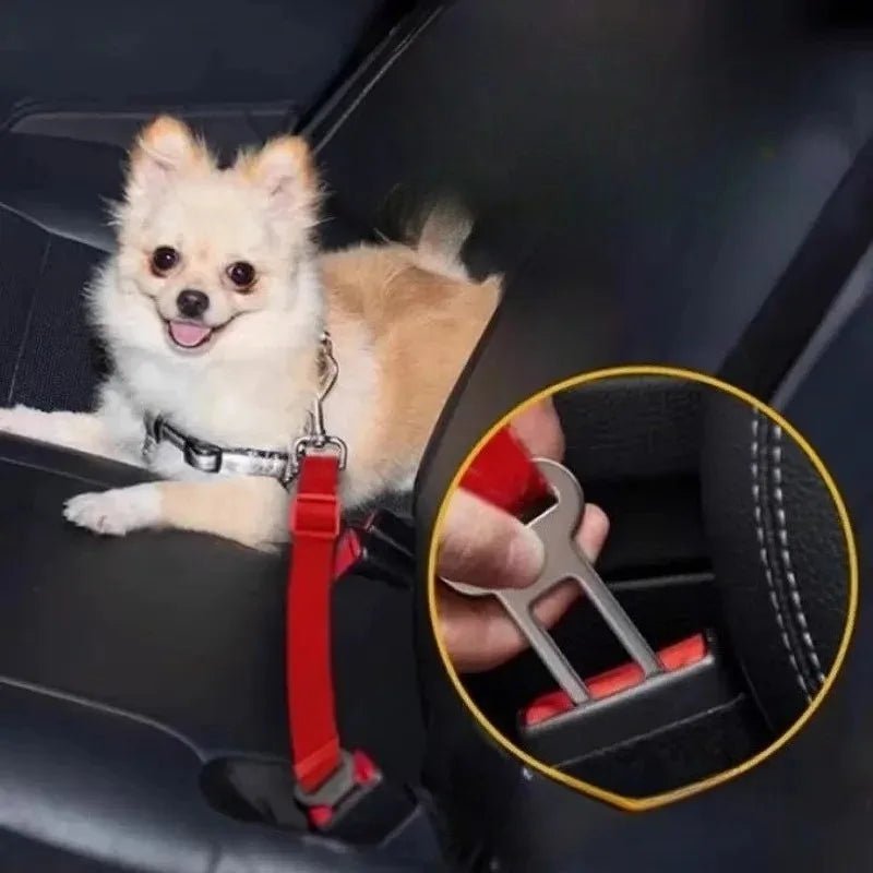 Pet Seat Belt Adapters - Car Metal Clips for Pet Leashes, Compatible with Truck & Car Seats - Barking & Purrfectly Happy