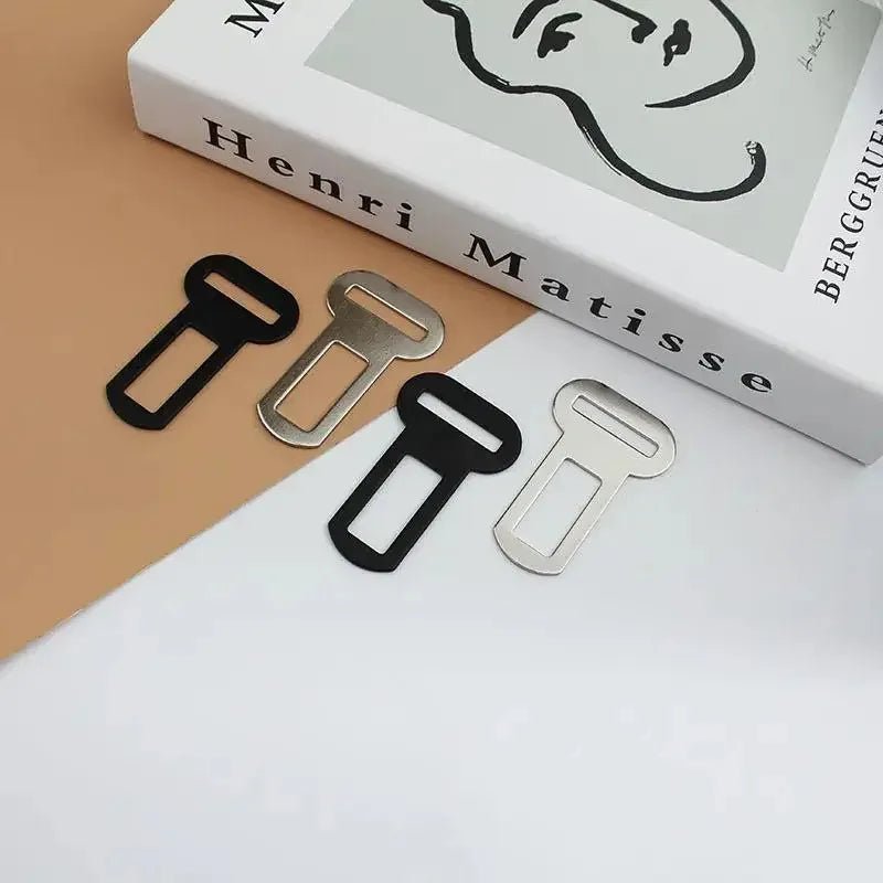 Pet Seat Belt Adapters - Car Metal Clips for Pet Leashes, Compatible with Truck & Car Seats - Barking & Purrfectly Happy