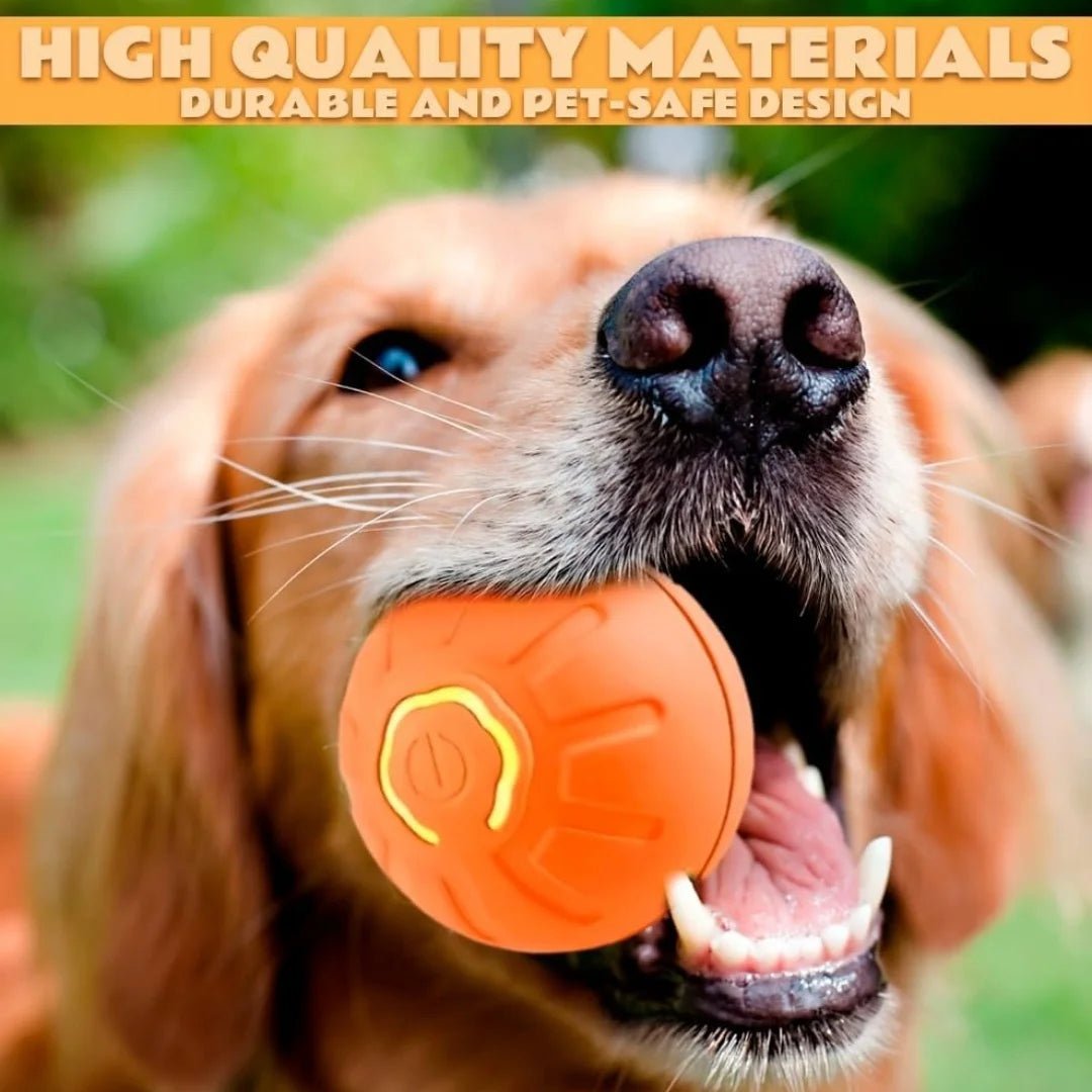 Smart Bouncing Electric Pet Ball, Automatic Random Motion Toy, Durable Chew-Resistant for Cats and Dogs - Barking & Purrfectly Happy