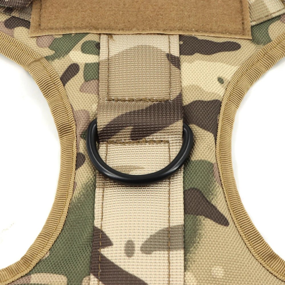 Tactical Dog Harness Leash Set for Large Dogs Military Harnesses for Training Walking Hunting Pet Vest Handle No Pull Malinois - Barking & Purrfectly Happy