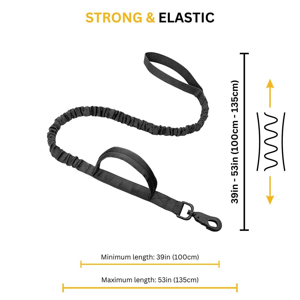 Tactical Dog Harness Leash Set for Large Dogs Military Harnesses for Training Walking Hunting Pet Vest Handle No Pull Malinois - Barking & Purrfectly Happy
