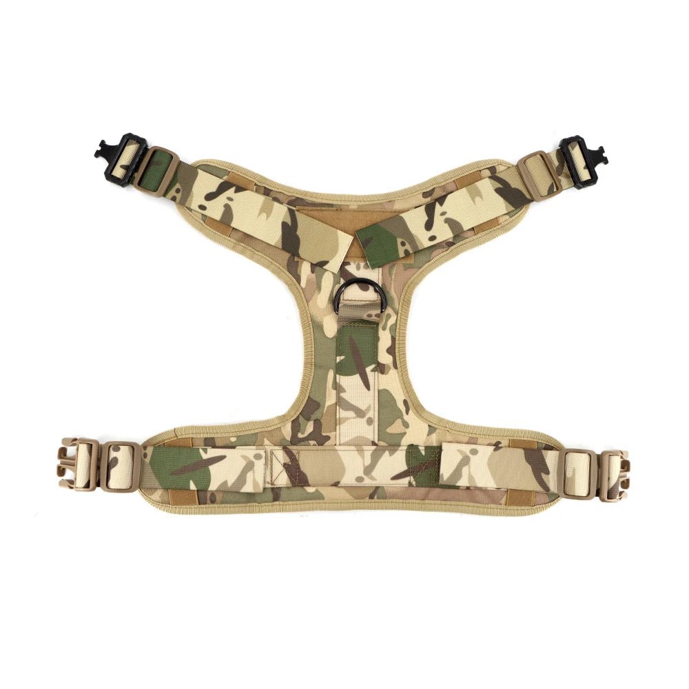 Tactical Dog Harness Leash Set for Large Dogs Military Harnesses for Training Walking Hunting Pet Vest Handle No Pull Malinois - Barking & Purrfectly Happy