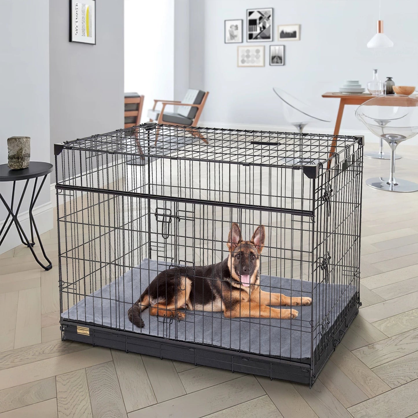 Washable Dog Beds for Large Dogs Comfortable Orthopedic Dog Bed Sponge Foam Pet Bedding Dog Crate Bed - Barking & Purrfectly Happy