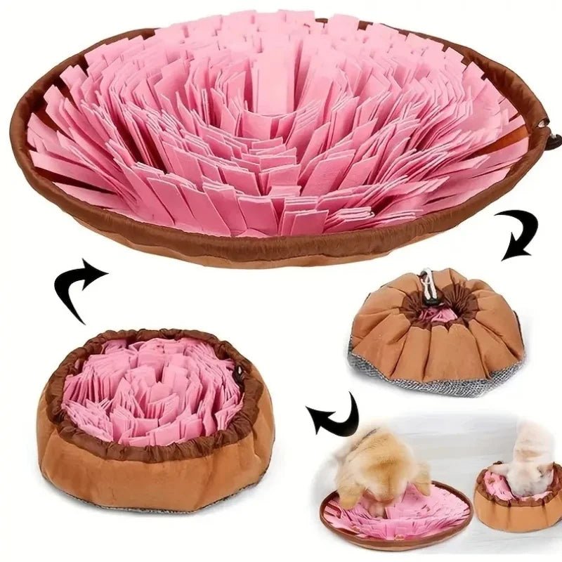 Washable Felt Pet Sniffing Pad Foldable Dog Slow Feeding Mat Toy Dog Training Snuff Mat - Barking & Purrfectly Happy