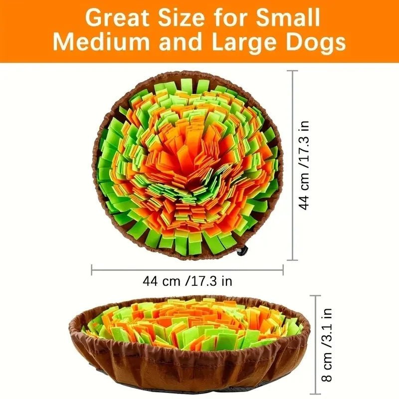 Washable Felt Pet Sniffing Pad Foldable Dog Slow Feeding Mat Toy Dog Training Snuff Mat - Barking & Purrfectly Happy