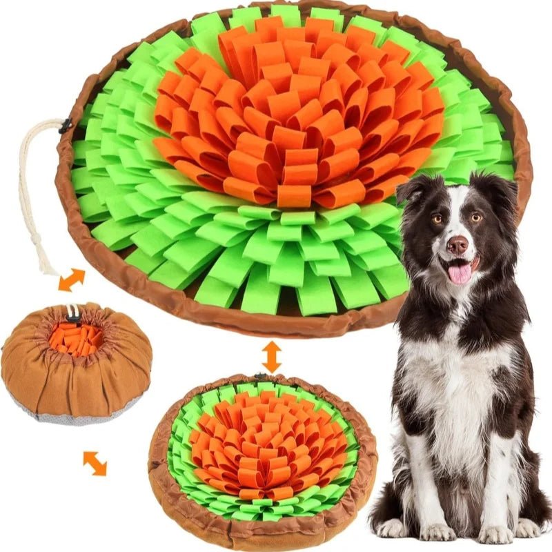 Washable Felt Pet Sniffing Pad Foldable Dog Slow Feeding Mat Toy Dog Training Snuff Mat - Barking & Purrfectly Happy