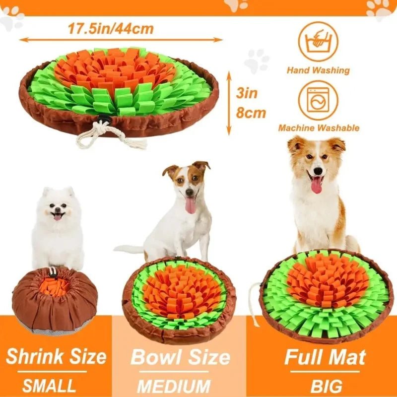 Washable Felt Pet Sniffing Pad Foldable Dog Slow Feeding Mat Toy Dog Training Snuff Mat - Barking & Purrfectly Happy